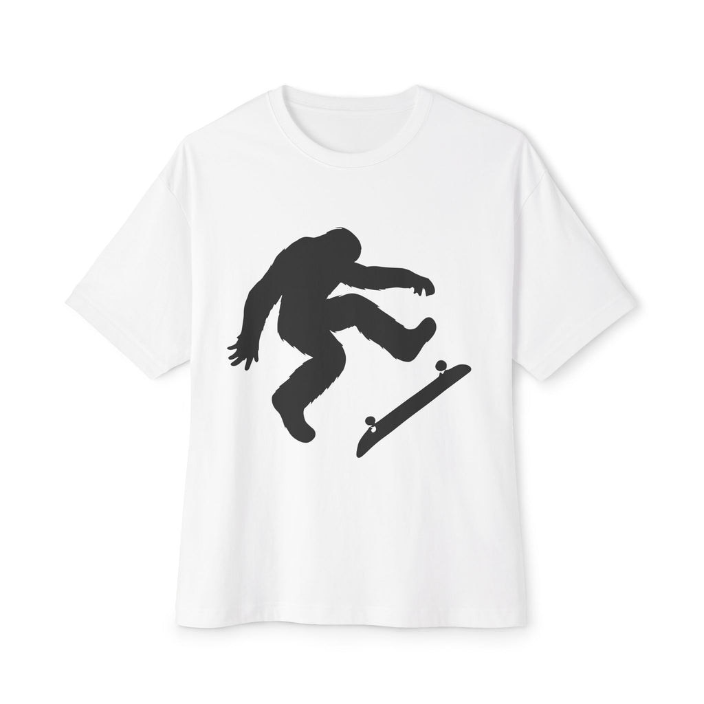 Bigfoot Skating, Sasquatch Treflip, Trendy Skateboarding Tee, Casual Unisex T-Shirt, Oversized Graphic Tee, Streetwear For Skateboarders