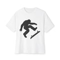 Bigfoot Skating, Sasquatch Treflip, Trendy Skateboarding Tee, Casual Unisex T-Shirt, Oversized Graphic Tee, Streetwear For Skateboarders