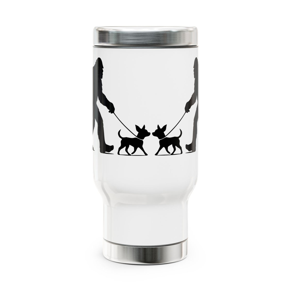 Sasquatch Chihuahua Travel Mug, Perfect for Dog Lovers, Outdoors, Hiking Gift, Camping Accessory, 14oz Stainless Steel Insulated Cup