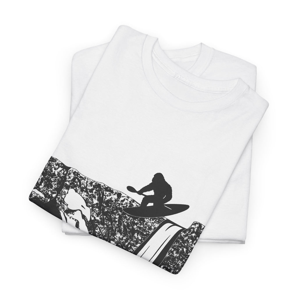 Send It Sasquatch Unisex Heavy Cotton Tee, kayak t-shirt, outdoorsman wear
