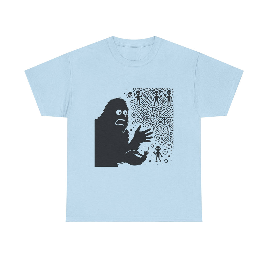 Bigfoot Spirit Molecule Unisex Heavy Cotton Tee, Gift for Nature Lovers, Unique Graphic Tee