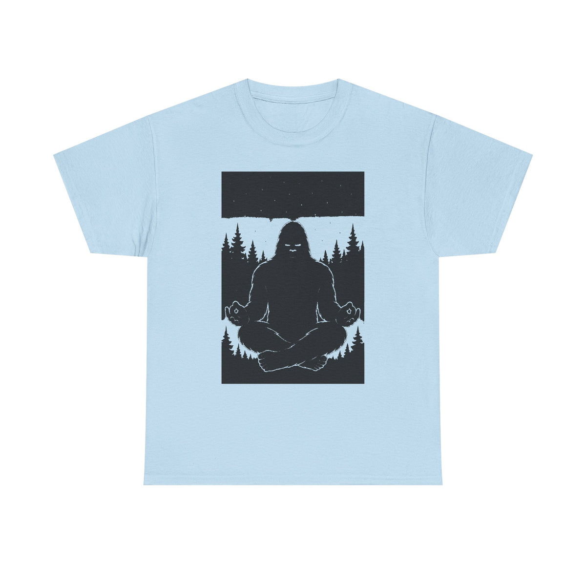 Bigfoot Meditating Tee, Unisex Heavy Cotton Tee, Nature Lovers Shirt, Gift for Outdoor Enthusiasts, Wilderness Exploration Wear, [...]