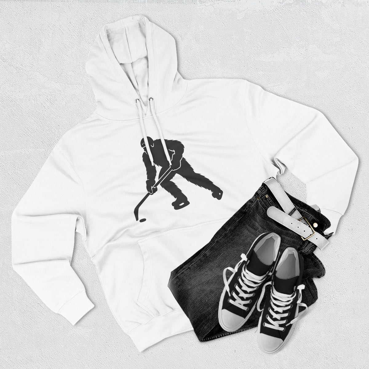 Hockey Sasquatch Fleece Hoodie
