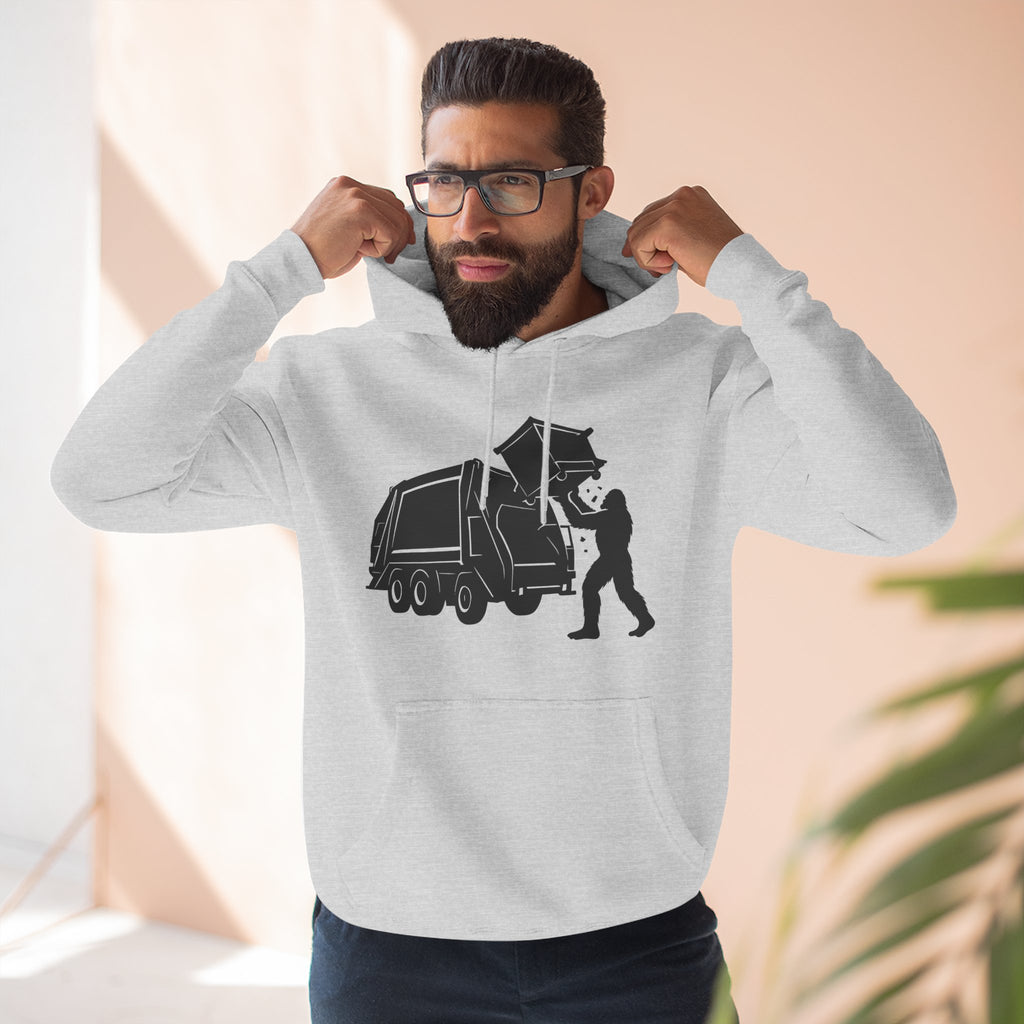 Trashsquatch Fleece Hoodie, Cozy Waste Management Sweatshirt, Funny Job Gift, Urban Worker Apparel, Hefty Hoodie, Practical Workwear