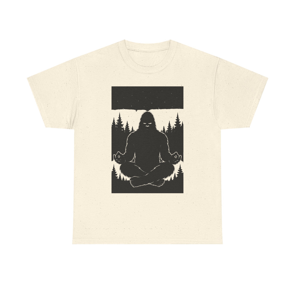 Bigfoot Meditating Tee, Unisex Heavy Cotton Tee, Nature Lovers Shirt, Gift for Outdoor Enthusiasts, Wilderness Exploration Wear, [...]