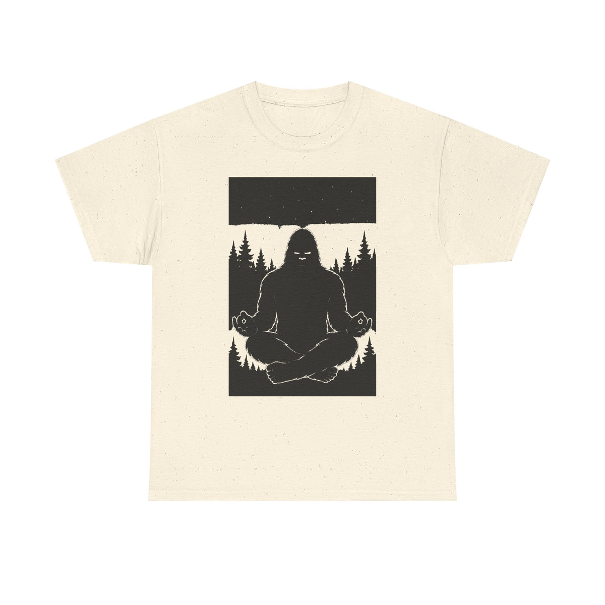 Bigfoot Meditating Tee, Unisex Heavy Cotton Tee, Nature Lovers Shirt, Gift for Outdoor Enthusiasts, Wilderness Exploration Wear, [...]