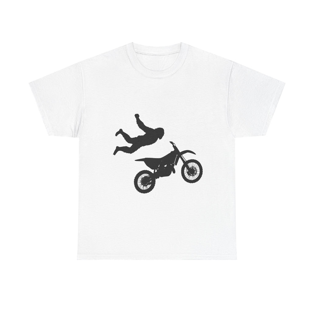 FMX No Handed Superman Sasquatch Unisex Heavy Cotton T-Shirt, Tee for Moto Enthusiasts
