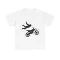 FMX No Handed Superman Sasquatch Unisex Heavy Cotton T-Shirt, Tee for Moto Enthusiasts