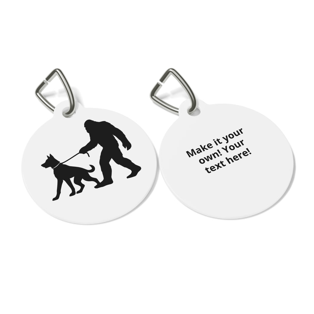 Sasquatch Bigfoot Dog Tag, Bigfoot Pet ID Tag, Custom Pet Name Tag, Unique Dog Accessories, Silhouette Dog Tag, Sasquatch Pet Tag