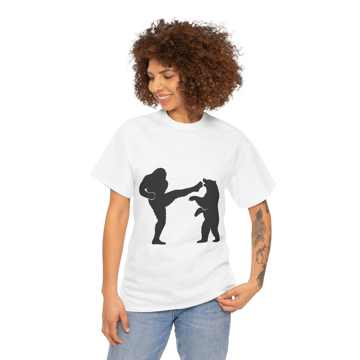 Sasquatch Grizzly Kick Tee, Unisex Heavy Cotton T-shirt, Fun Graphic T-shirt, Nature Lover Gift, Outdoor Adventure Apparel, Great for [...]