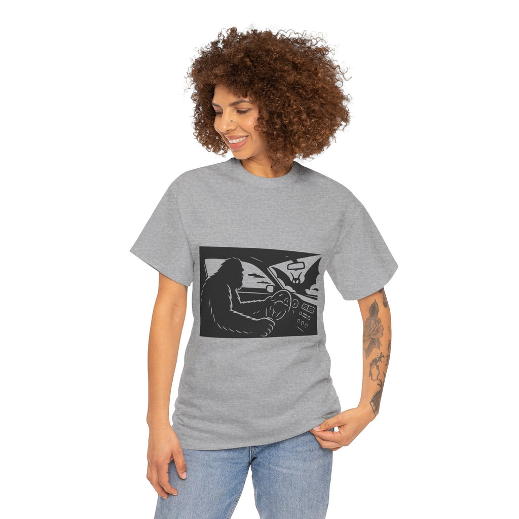 Sasquatch Meets Mothman Unisex Shirt, Gift for Cryptid Lovers