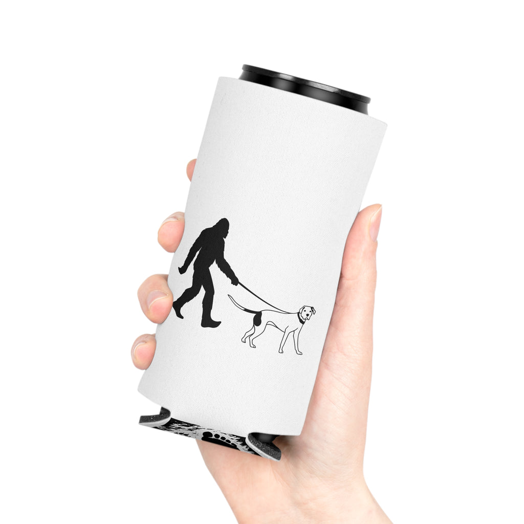 Sasquatch Dog Walk Can Cooler, Funny Drink Sleeve for Dog Lovers, Unique Gift for Outdoor Enthusiasts, Party Accessory, BBQ Must-Have