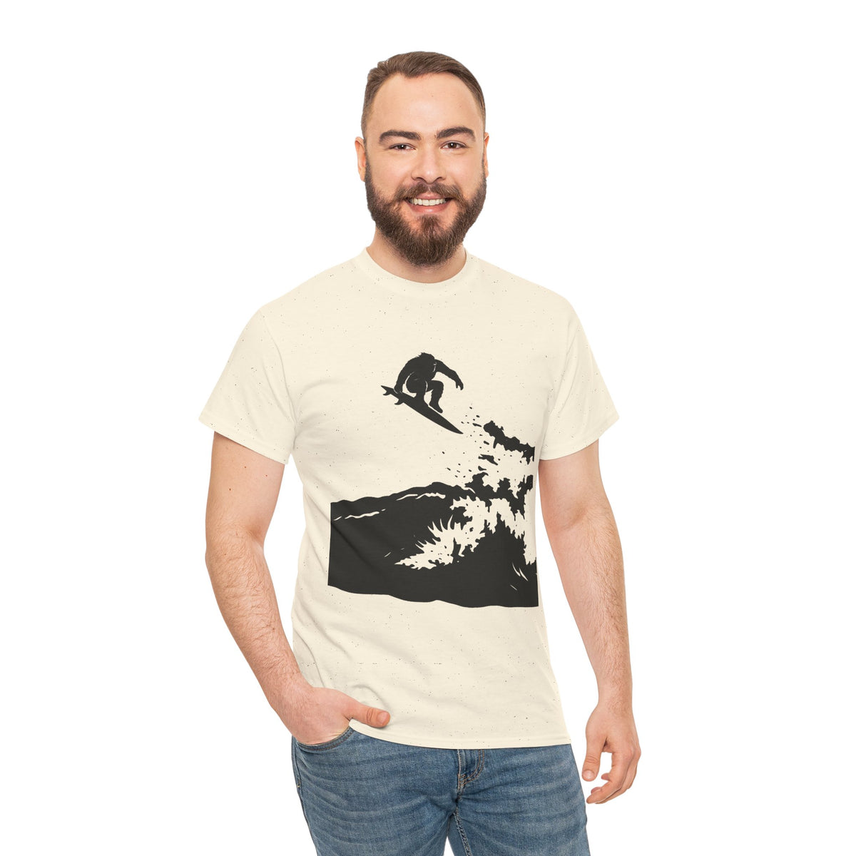 Surfing Sasquatch Big Air Unisex Tee - Perfect Gift for Surfers