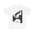 Sasquatch Cliff Dive Unisex Heavy Cotton Tee, Outdoor Apparel, Nature Lover Gift, Hiking Shirt, Lake Dive T-Shirt