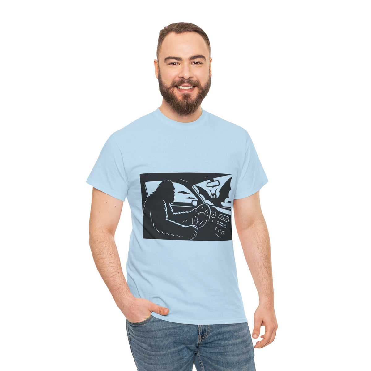 Sasquatch Meets Mothman Unisex Shirt, Gift for Cryptid Lovers