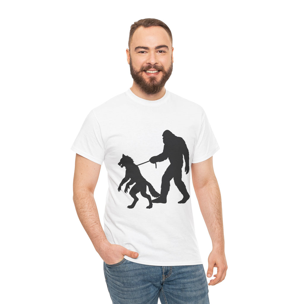 Bigfoot Walking Dogman Unisex Tee,  Sasquatch Fan Apparel