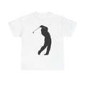 Sasquatch Golf Swing Silhouette Unisex Heavy Cotton Tee, Perfect for Golfers, Sports Lovers, Casual Wear, Gift for Him/Her, Everyday Comfort