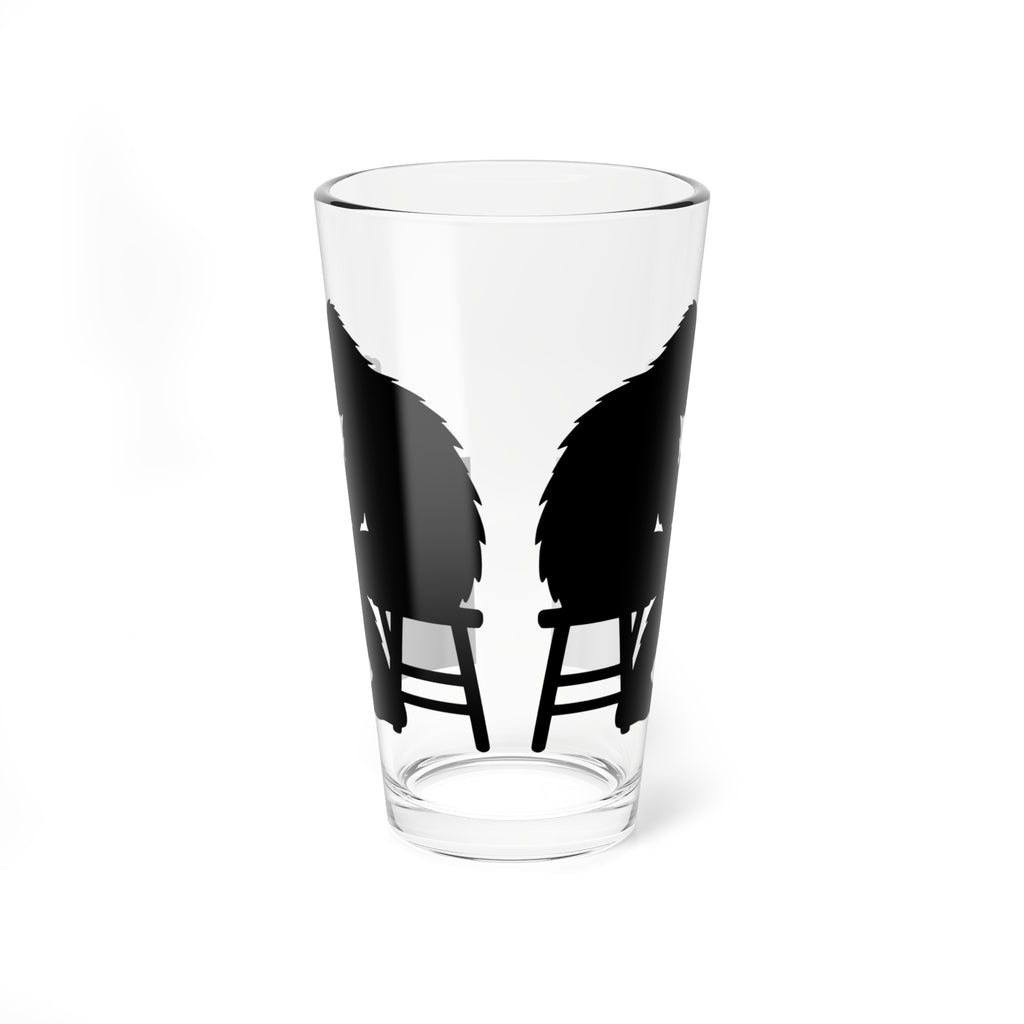 Bigfoot Beer Stylish 16oz Mixing Glass with Unique Silhouette Design, Perfect for Cocktails, Gifts, Kitchen Decor, Home Bar, Housewarming