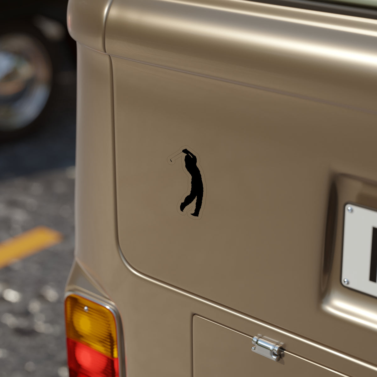 Sasquatch Golf Die-Cut Sticker, Transparent Outdoor Sticker for Car and Laptop, Funny Golf Gift for Golfer, Outdoor Enthusiast Decal